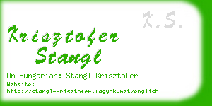 krisztofer stangl business card